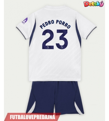 Lacne Dětský Futbalové dres Tottenham Hotspur Pedro Porro #23 2026-27 Krátky Rukáv - Domáci (+ trenírky)